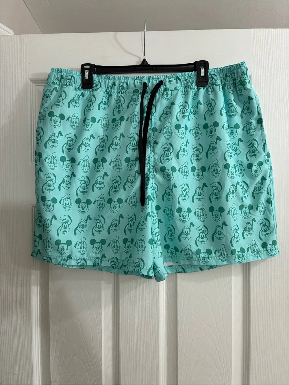 Disney Men's Mint Green Mickey Mouse Swim Trunks